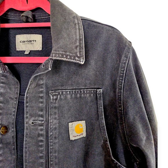 Carhartt WIP double front washed distressed oversized jean jacket Size XS unisex - Picture 10 of 11